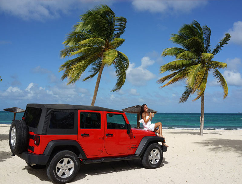 Red Jeep Wrangler